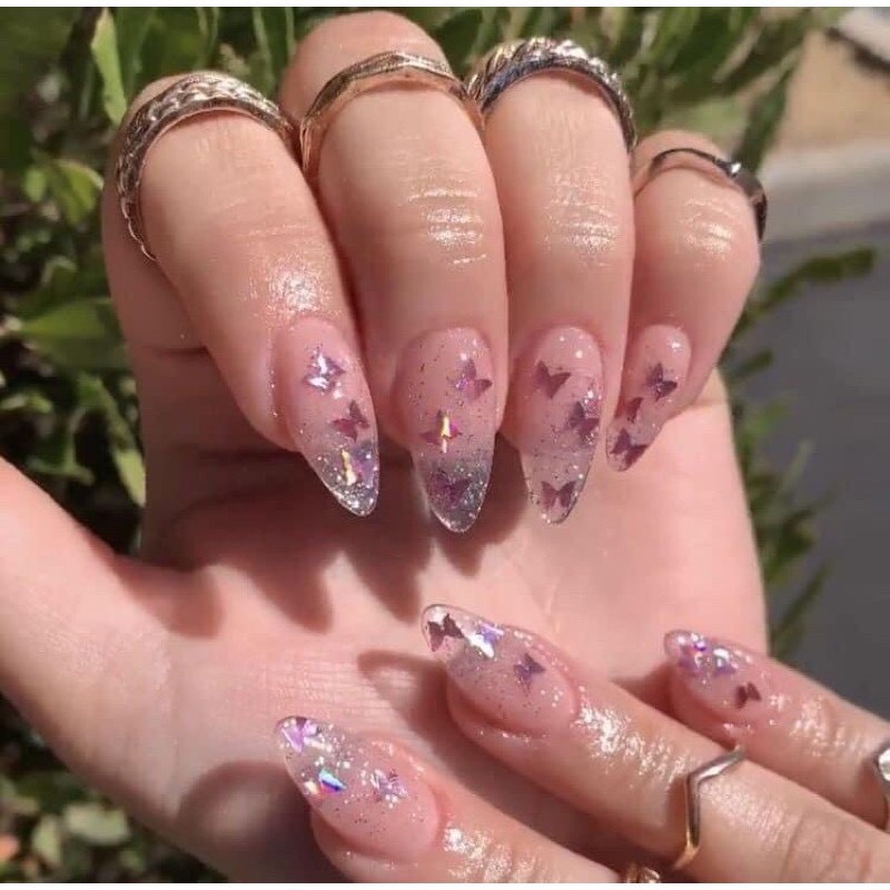 Sét nhũ bướm trang trí móng nail chuyên nghiệp nhũ con bướm hình bướm