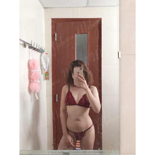 Bộ đồ lót bralette ren lá liễu màu xanh rêu thiết kế không gọng mút mỏng thương hiệu Mebra  A078