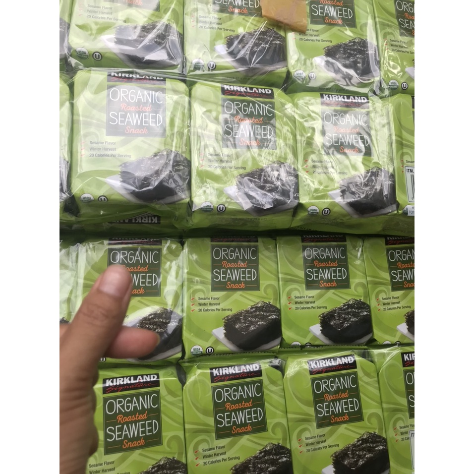 RONG BIỂN ĂN LIỀN HỮU CƠ KIRKLAND ORGANIC SEAWEED SNACK CHUẨN MỸ 17 GRAM - DATE 16 MAY 2022