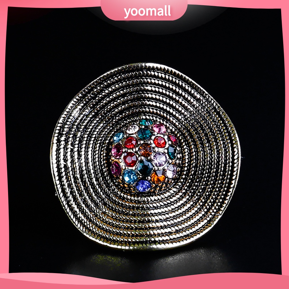 Nhẫn Đeo Tay Kim Loại Đính Đá Phong Cách Vintage Cho Nữ