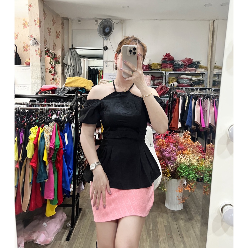 Hình thật - Áo lụa kiểu yếm tay ngắn mới ❤️FREESHIP❤️áo thiết kế nhiều màu nhiều size chất lụa tằm mát nhẹ