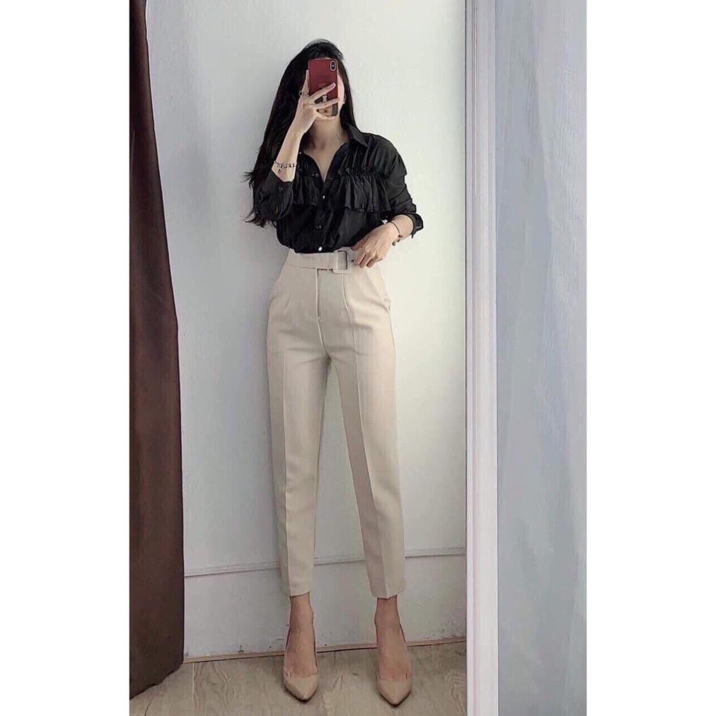 QUẦN BAGGY ĐAI CHỮ NHẬT BỌC VIỀN SIÊU ĐẸP