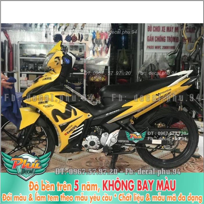 Tem rời Exciter 135 Movistar vàng (B) -1