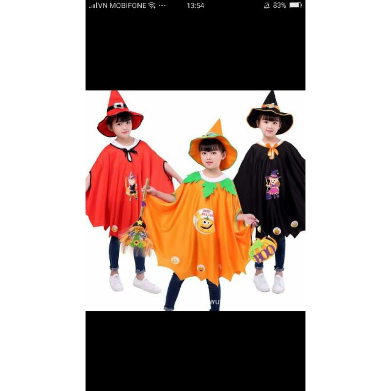 Hóa trang Halloween Phù thủy bé gái