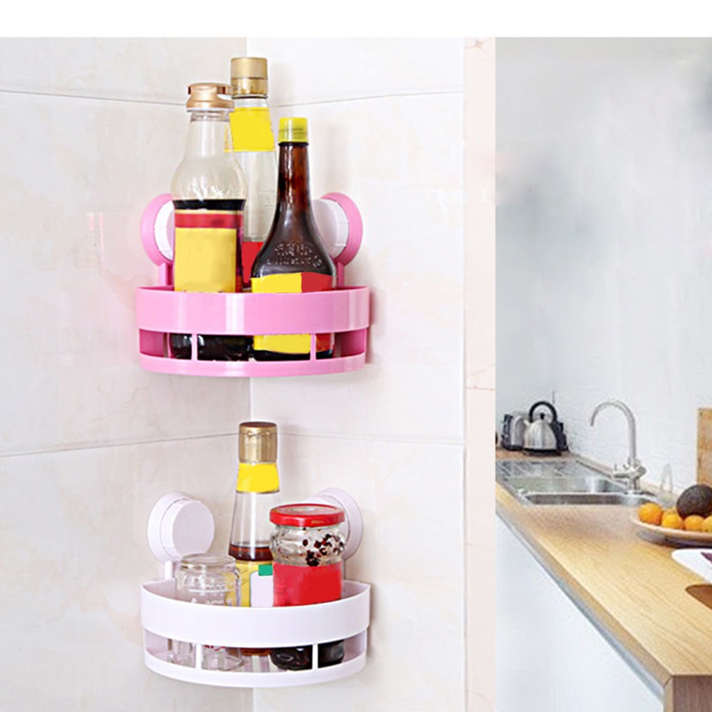 Kệ Đựng Đồ, Treo Tường Có Nút Hít Treo Bằng Cao Su Bám Vào Bề Mặt Tường Dùng Đựng Dụng Cụ Nhà Tắm