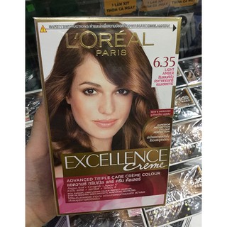 nhuộm tóc LOreal Paris Exc Crème #6.35 172ml Nâu chocolate