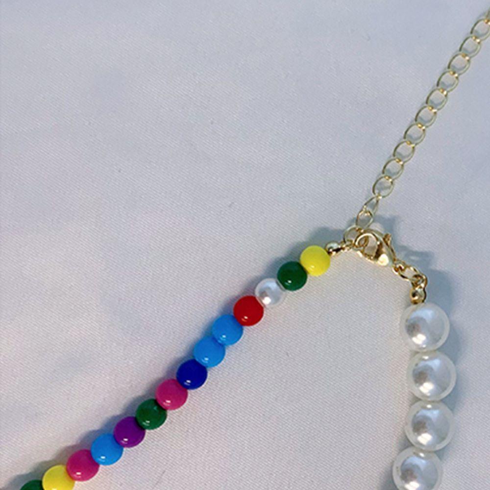 Vòng cổ Chuỗi Hạt Mặt Cười Nhiều Màu Sắc Phong Cách Hip Hop Hàn Quốc Y2K