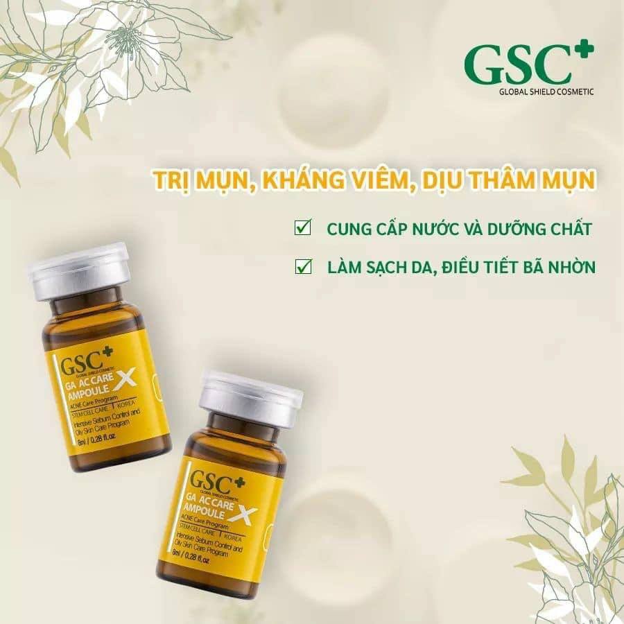 Tế bào gốc mụn GSC GA AC Care Ampoule - 01 ống x 8ml (hộp 10 lọ)