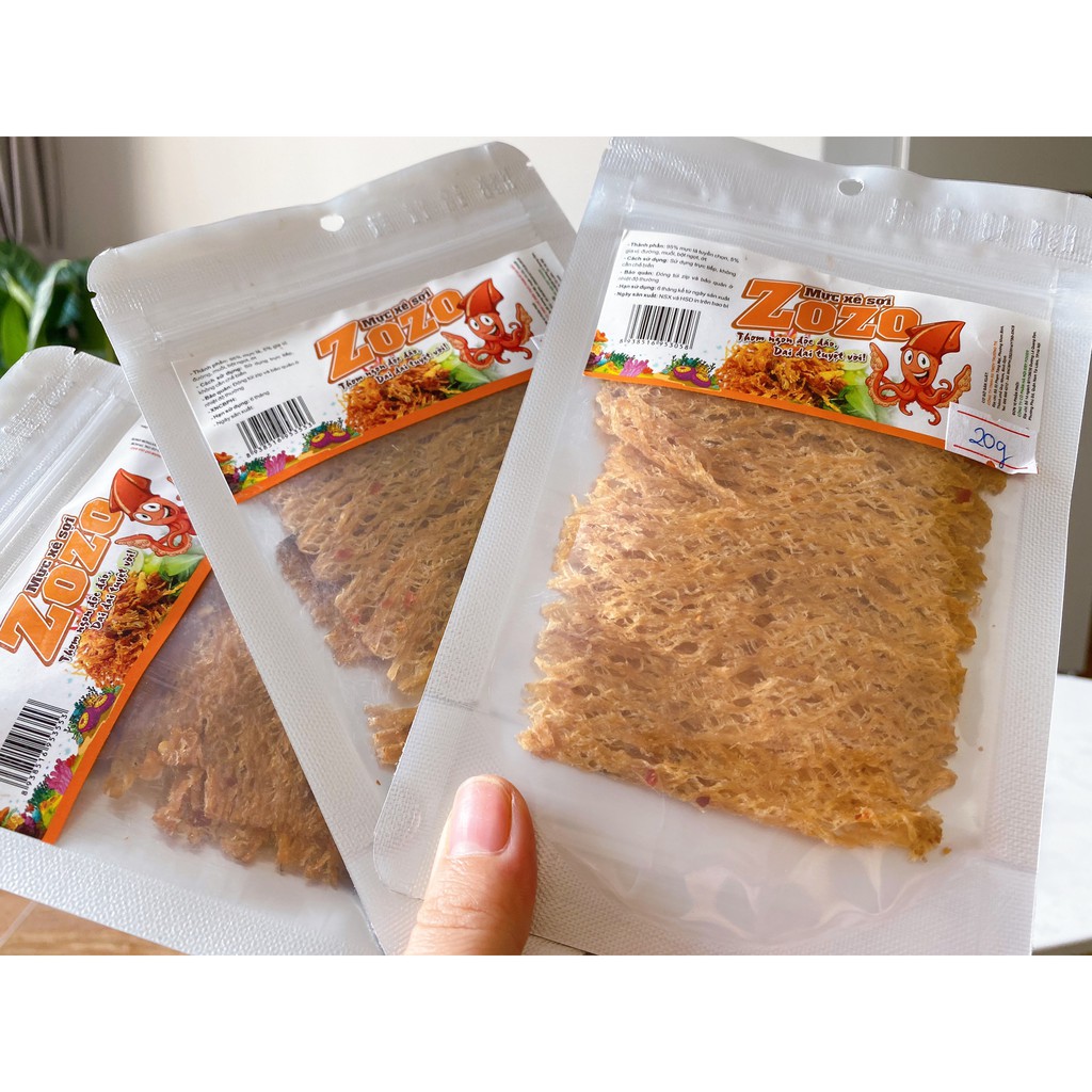 [Khô mực cán tẩm gia vị đồ ăn vặt] Mực cán tẩm gia vị ZOZO size mini tiện dụng  20g - Khô gà lá chanh Cooky | BigBuy360 - bigbuy360.vn