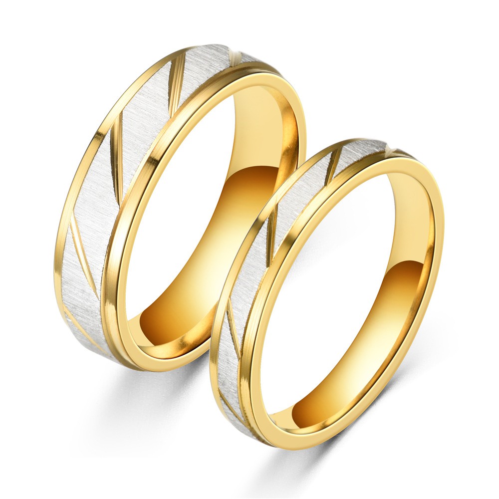 Nhẫn đính hôn thép titan thiết kế mát mẻ và thời trang cho nam và nữ
