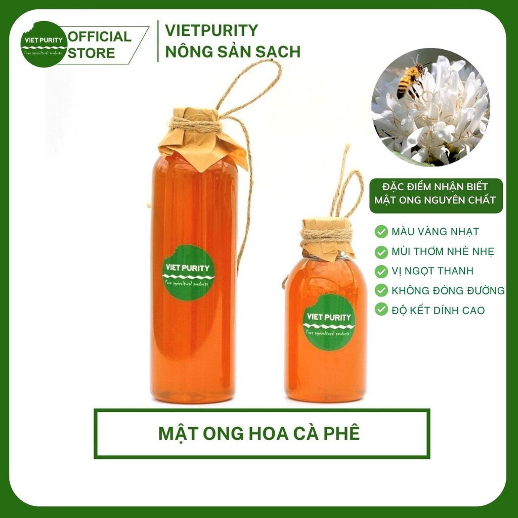 Mật ong rừng hoa cà phê Daklak nguyên chất tự nhiên 500ml Vietpurity