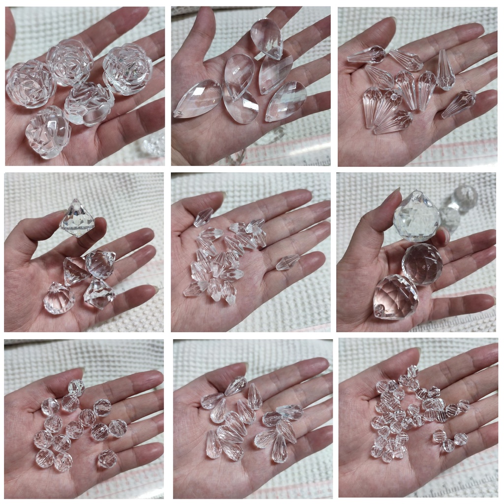 500gr hạt nhựa làm rèm, xâu chuông gió, kết giỏ, túi xách - Nguyên liệu handmade giá sỉ
