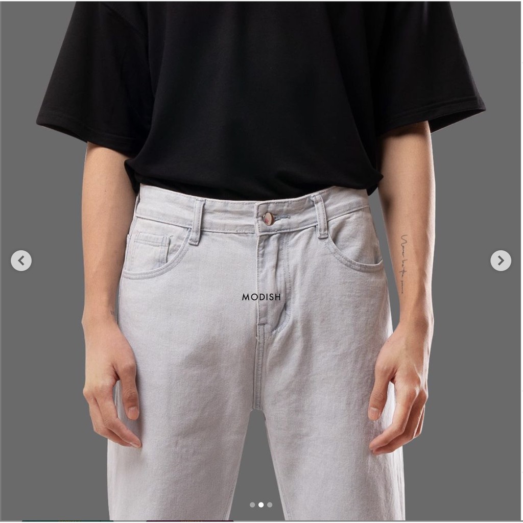 Quần bò Naughty ống rộng Meik.mosh chất liệu jean wash local brand | BigBuy360 - bigbuy360.vn