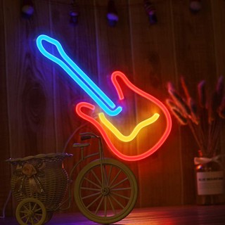 Đèn Neon Sign Trang Trí Phòng Hình Cây Đàn