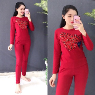 Sét bộ thêu hình con công