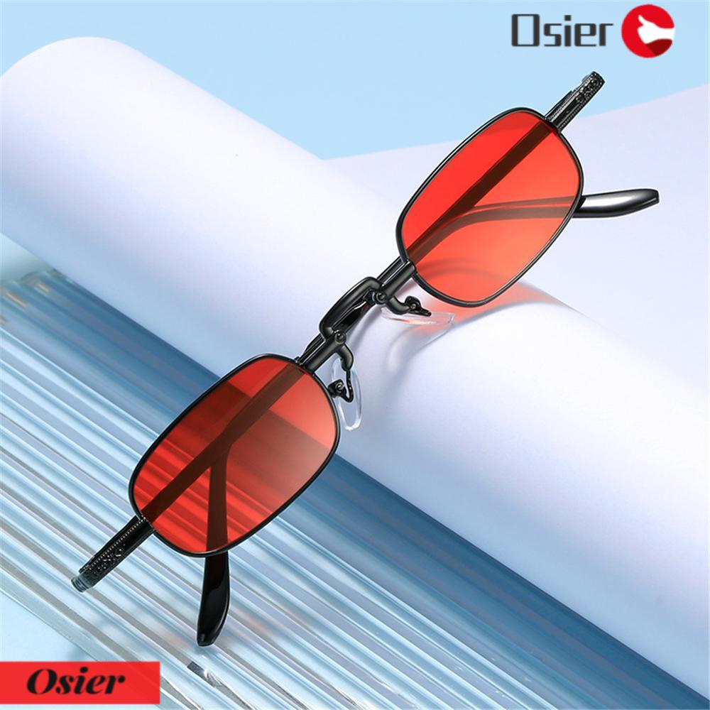 1 Kính Mát Hình Chữ Nhật Nhỏ Bằng Kim Loại Màu Sắc Ngọt Ngào Phong Cách Vintage