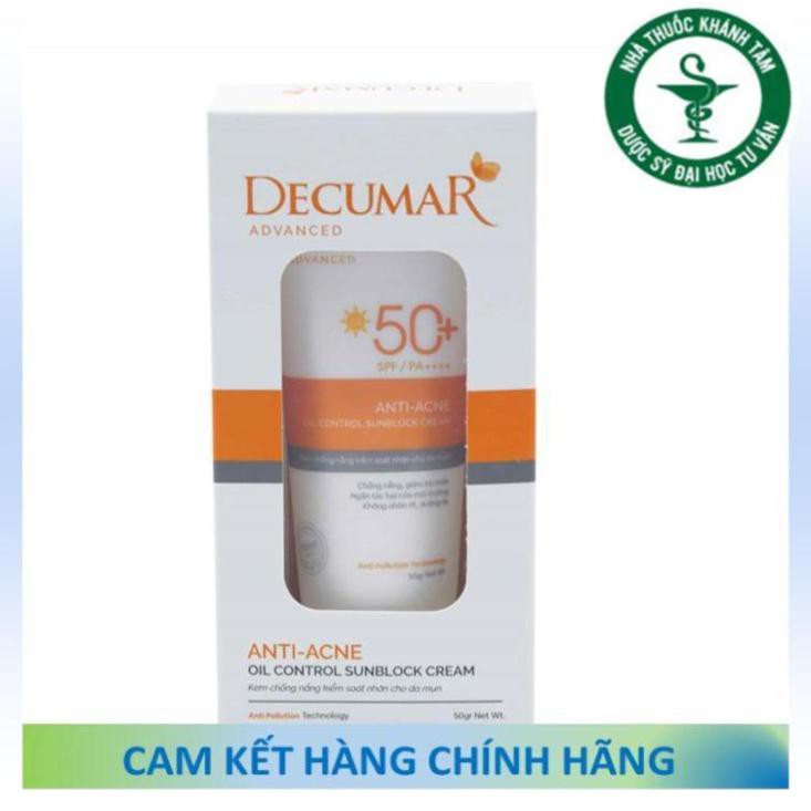 ! ! [New_Decumar Advanced] Kem chống nắng kiểm soát nhờn cho da mụn, ngừa mụn (Chai 50g) [Decuma, sunblock]