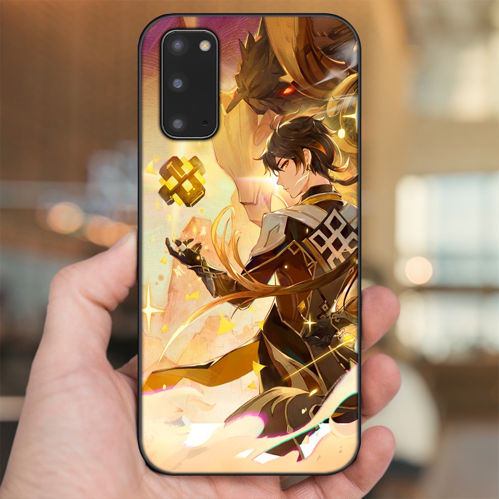 Ốp lưng Samsung S20 viền đen in hình Zhongli Genshin Impact