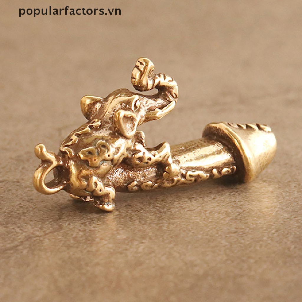 Mặt Dây Chuyền / Móc Khóa Hình Chú Voi Bằng Đồng Thau Độc Đáo