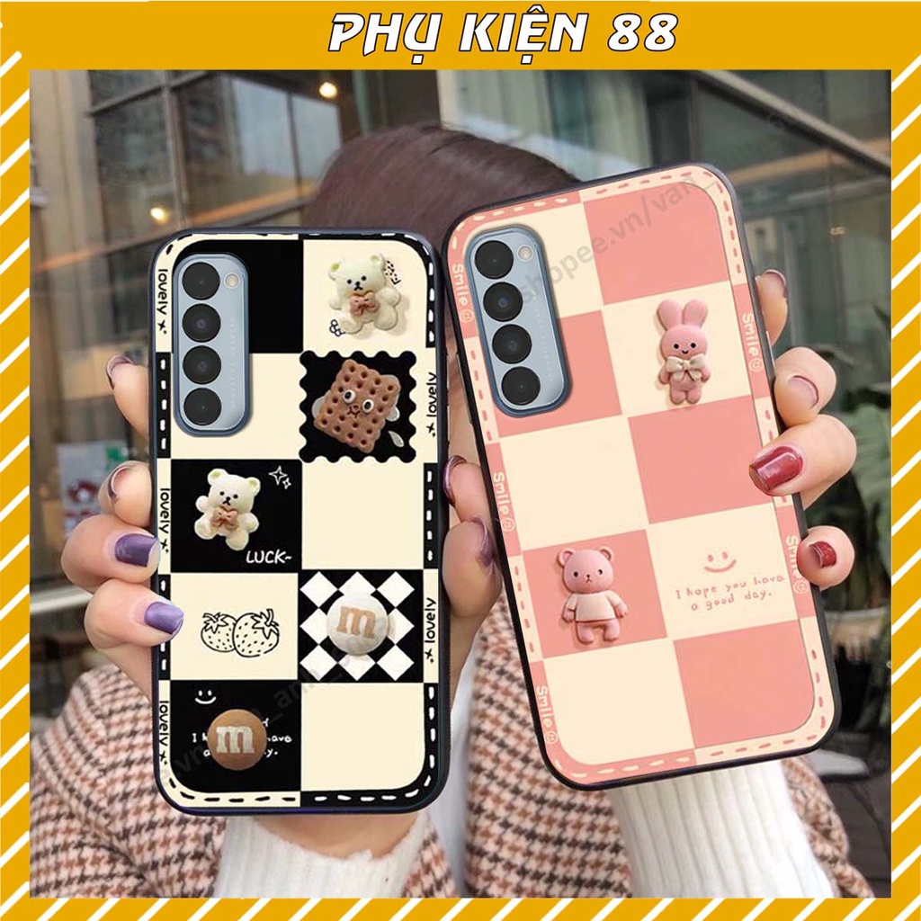 Ốp lưng Oppo Reno4 / Reno4 Pro / Reno 4 hình gấu, kẹo dễ thương cute