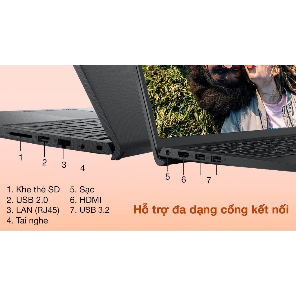 Máy Tính Xách Tay DELL Vostro 15 inch 3510 - P112F002BBL (Intel Core i5 - 1135G7) - Hàng chính hãng