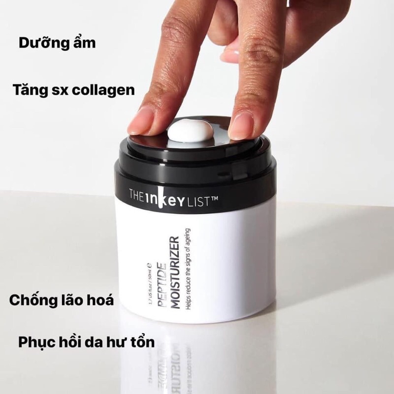 [Sephora US] Kem Dưỡng Ẩm Chống Lão Hóa The INKEY LIST Peptide Moisturizer (50 ml)