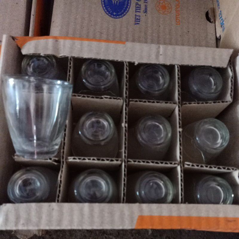 Combo 12 ly uống rượu bằng thủy tinh