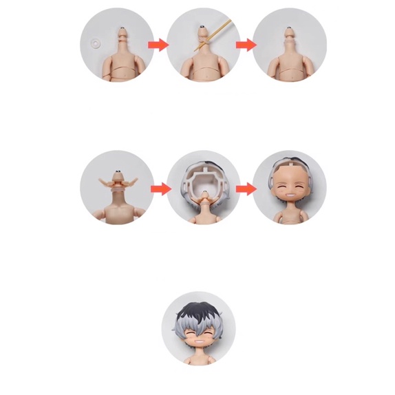 [có sẵn] thẻ cổ chốt cổ cho nendoroid nendoll body obitsu ob11 ob22 ddf