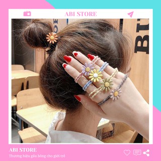 Dây Buộc Tóc Hoa Cúc Hot Trend Mẫu 2020_Cột Tóc Đủ Màu Sắc Dễ Thương.