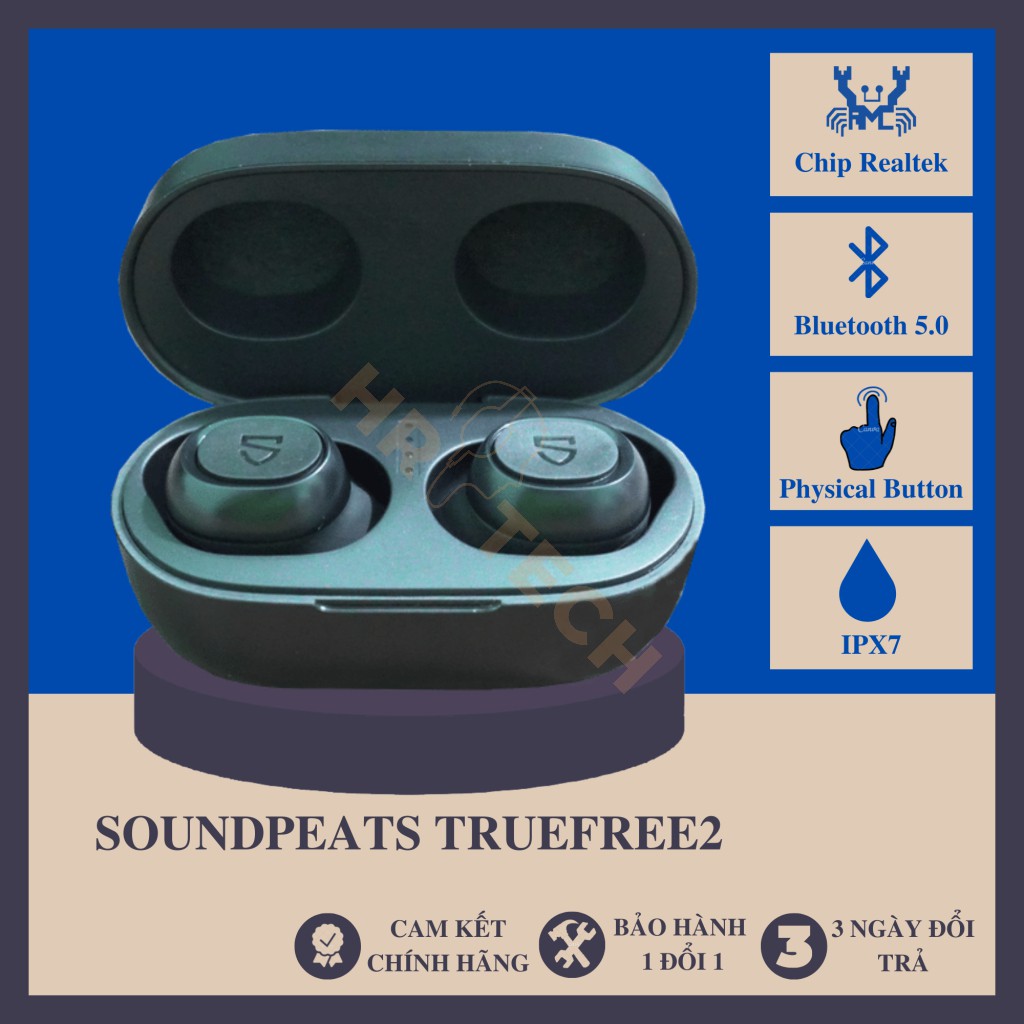 [Mã ELMS5 giảm 7% đơn 300K] Tai Nghe True Wireless In-ear Soundpeats TrueFree 2 ( Phiên bản nâng cấp TrueFree+)