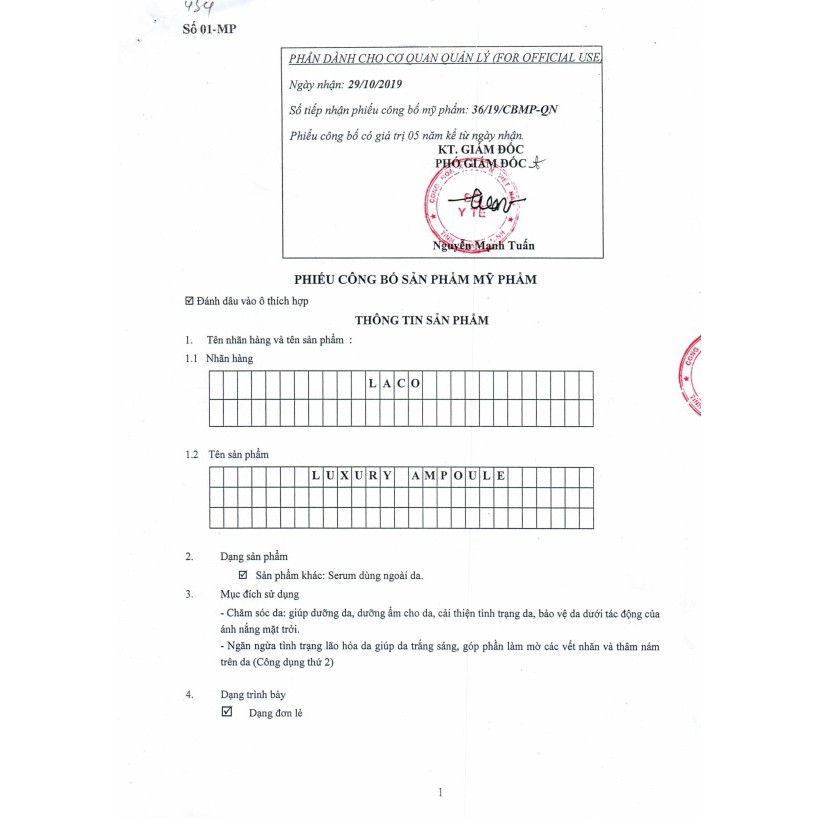 SERUM DƯỠNG DA BAN ĐÊM AMPOULE LACO | BigBuy360 - bigbuy360.vn