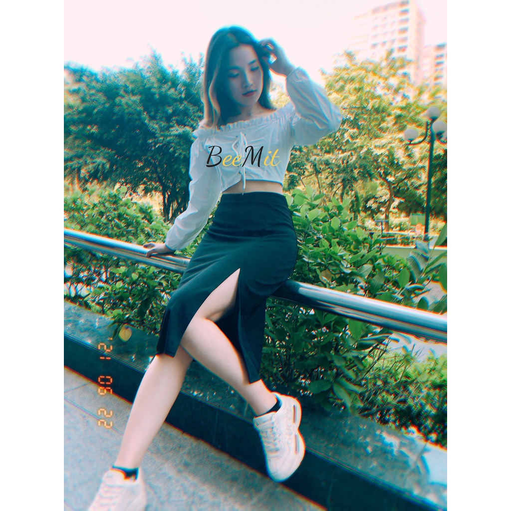 Chân Váy Dài Ulzzang Phong Cách Hàn Quốc, Chân Váy Chữ A Dài Xẻ Cạnh, chân váy dài xẻ cạnh | BigBuy360 - bigbuy360.vn