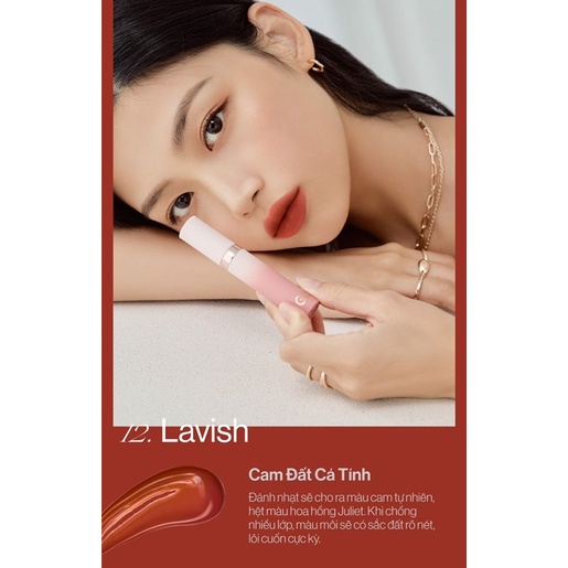 [Pre-order] [PONY x Gilaa] Son Kem Lì, Lâu Trôi Hàn Quốc Gilaa Long Wear Lip Cream (Rich Rosie Edition)