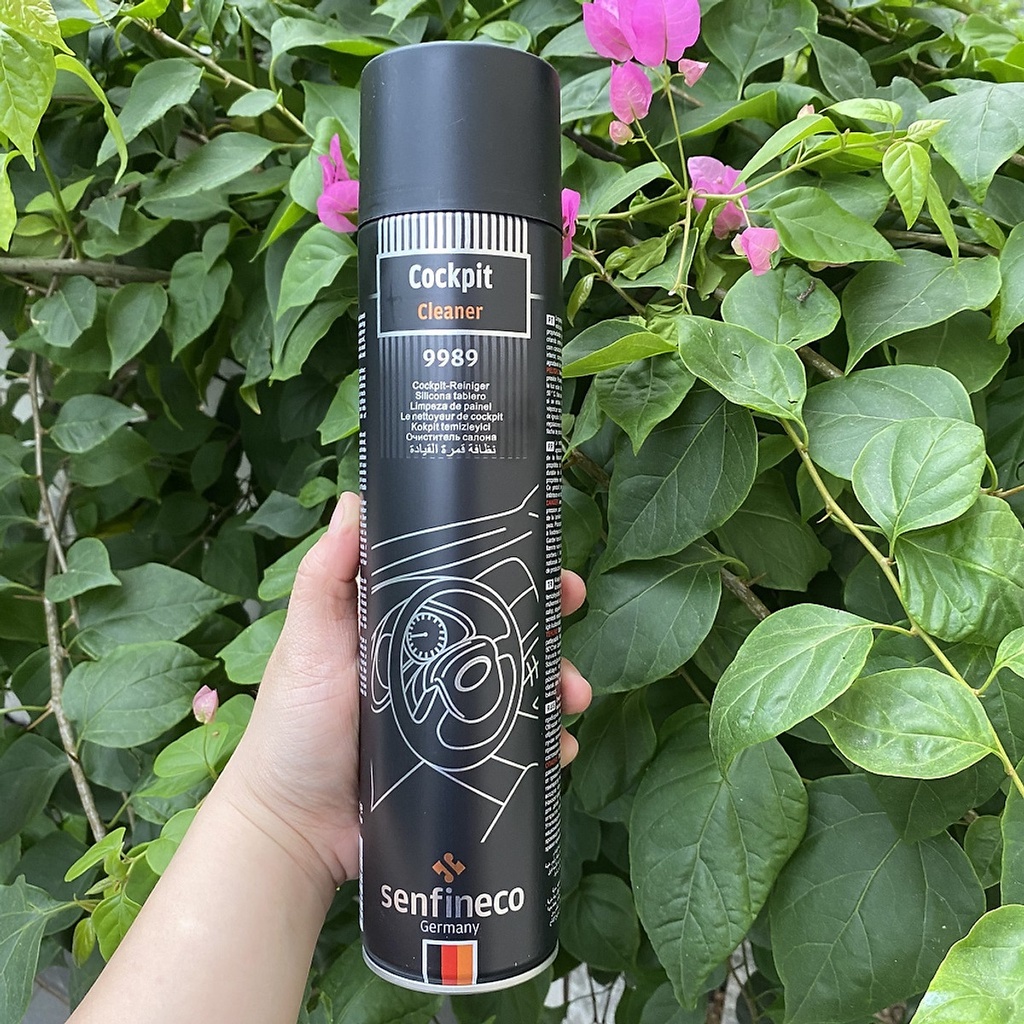 Dung Dịch Làm Sạch , Bảo Vệ Taplo, Nhựa, Simili, Da Nội Thất, Buồng Lái - Senfineco Cockpit Cleaner 9989 (650ml)