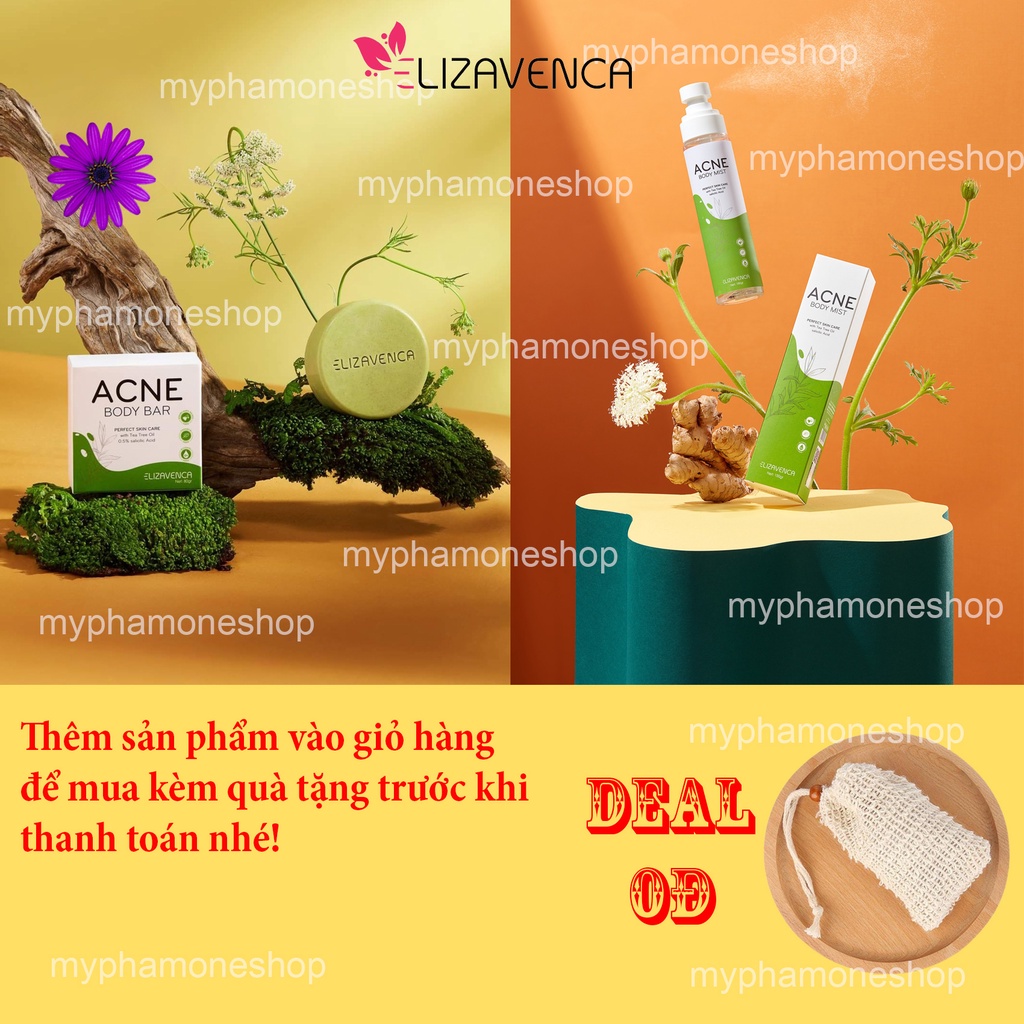 [CHÍNH HÃNG] BỘ ĐÔI LÀM SẠCH MỤN LƯNG VÀ TOÀN THÂN ELIZAVENCA