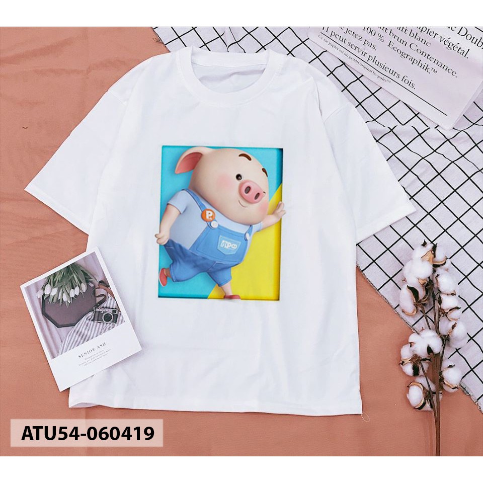 ÁO THUN HÌNH CHÚ HEO DỄ THƯƠNG
