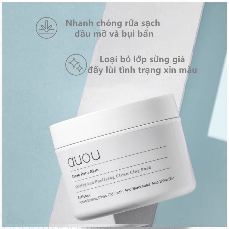 Mặt nạ bùn AUOU niacinamide làm sạch sâu dưỡng ẩm thu nhỏ lỗ chân loại loại bỏ mụn đầu đen