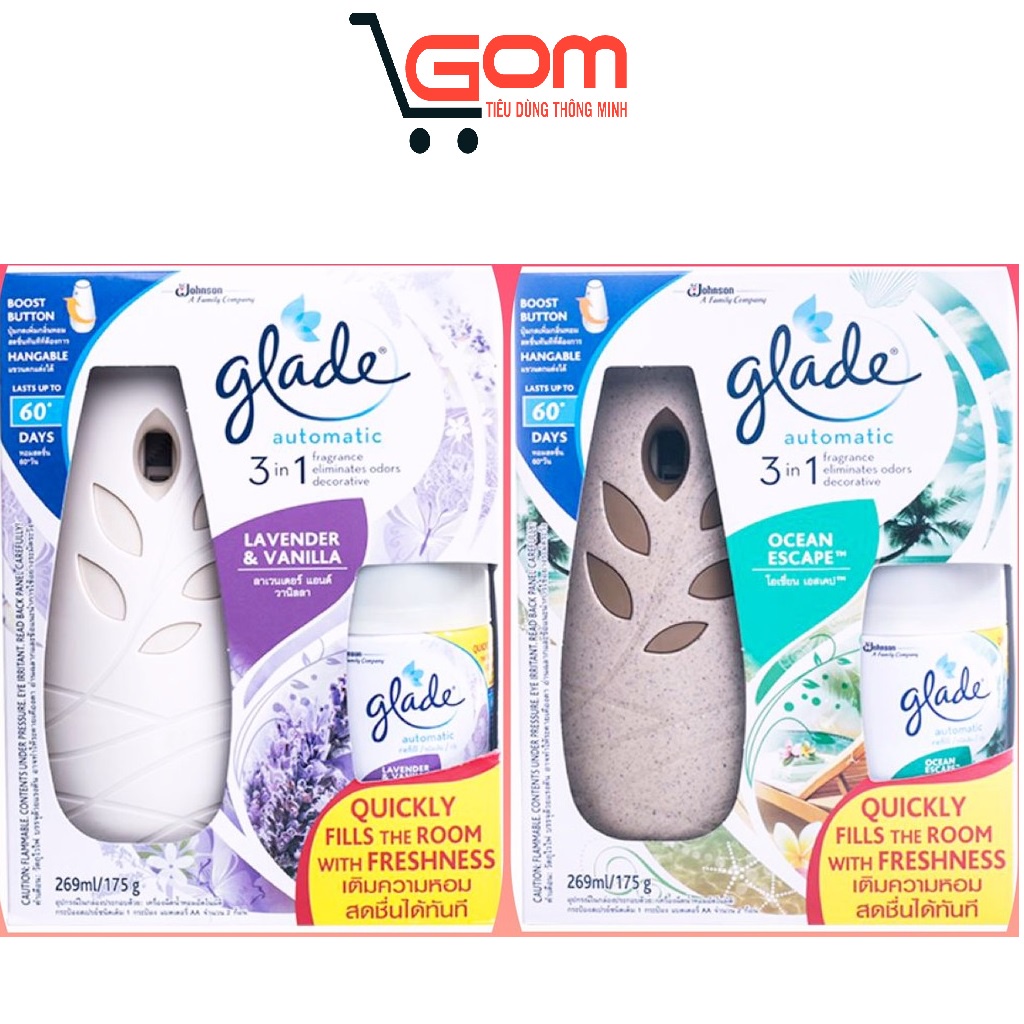 Máy Xịt Thơm Phòng Tự Động Glade 3in1 Hàng Chuẩn Thái Lan Gom CI4