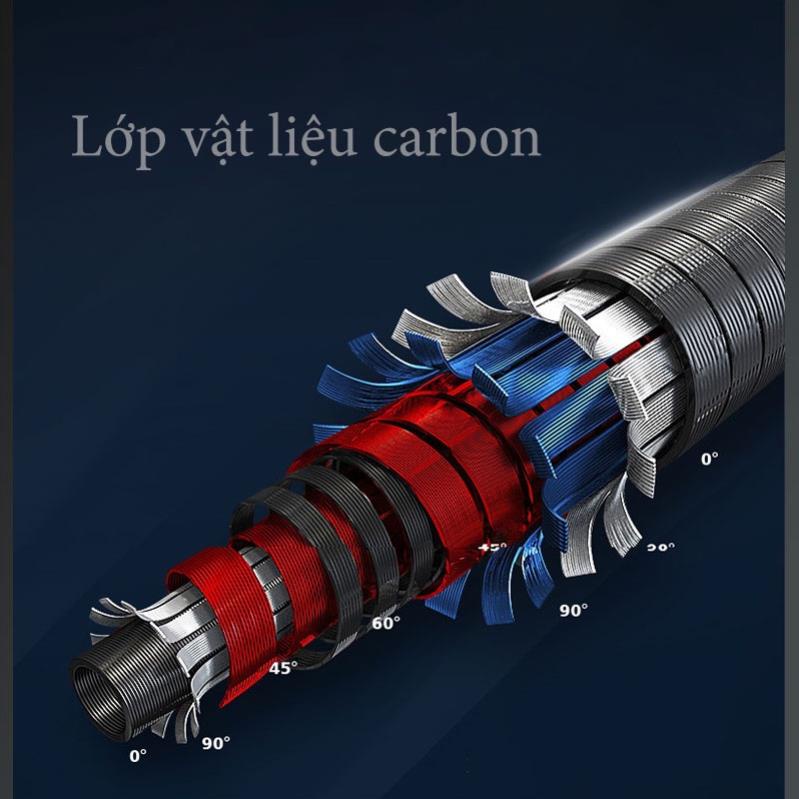 Cần câu tay cao cấp Quỷ vương 6H chất liệu carbon hoa văn sắc nét CD13 _ Đồ câu Phía bắc