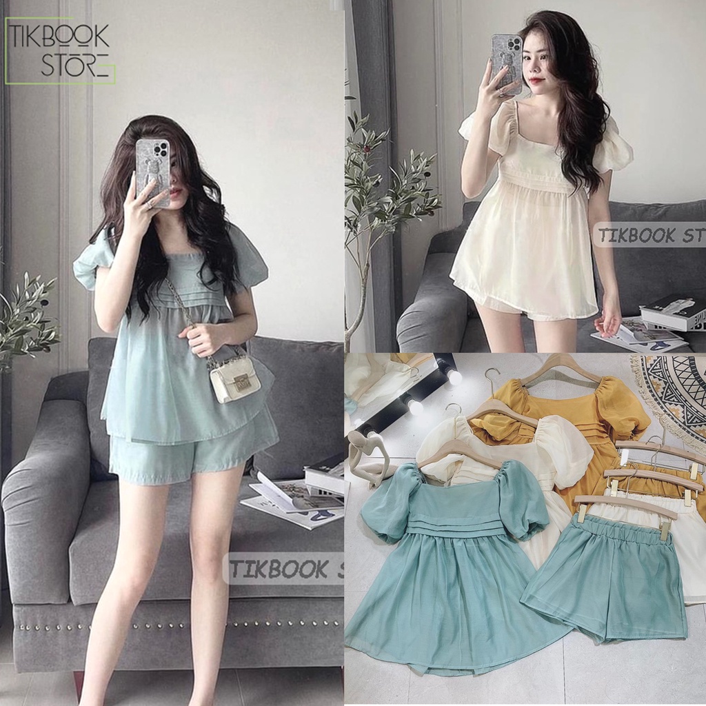 SẴN - Set voan nữ mùa hè siêu hot - Tikbook Store