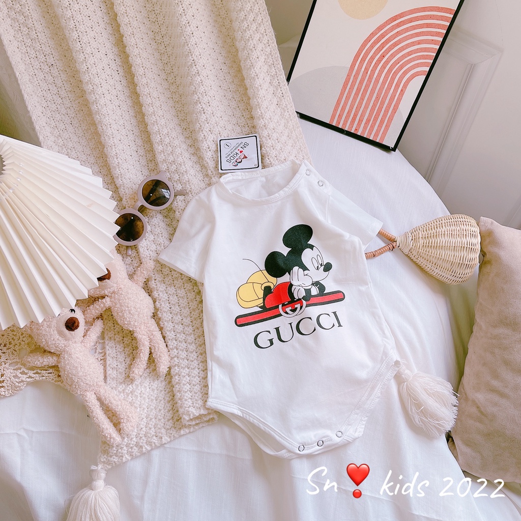 XẢ HÀNG Body chip cho bé trai, bộ body cộc tay chất cotton mát lạnh họa tiết siêu dễ thương cho bé