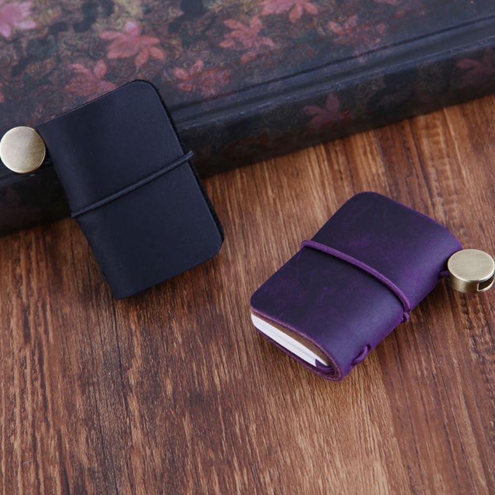 Sổ tay bìa da mini phong cách retro