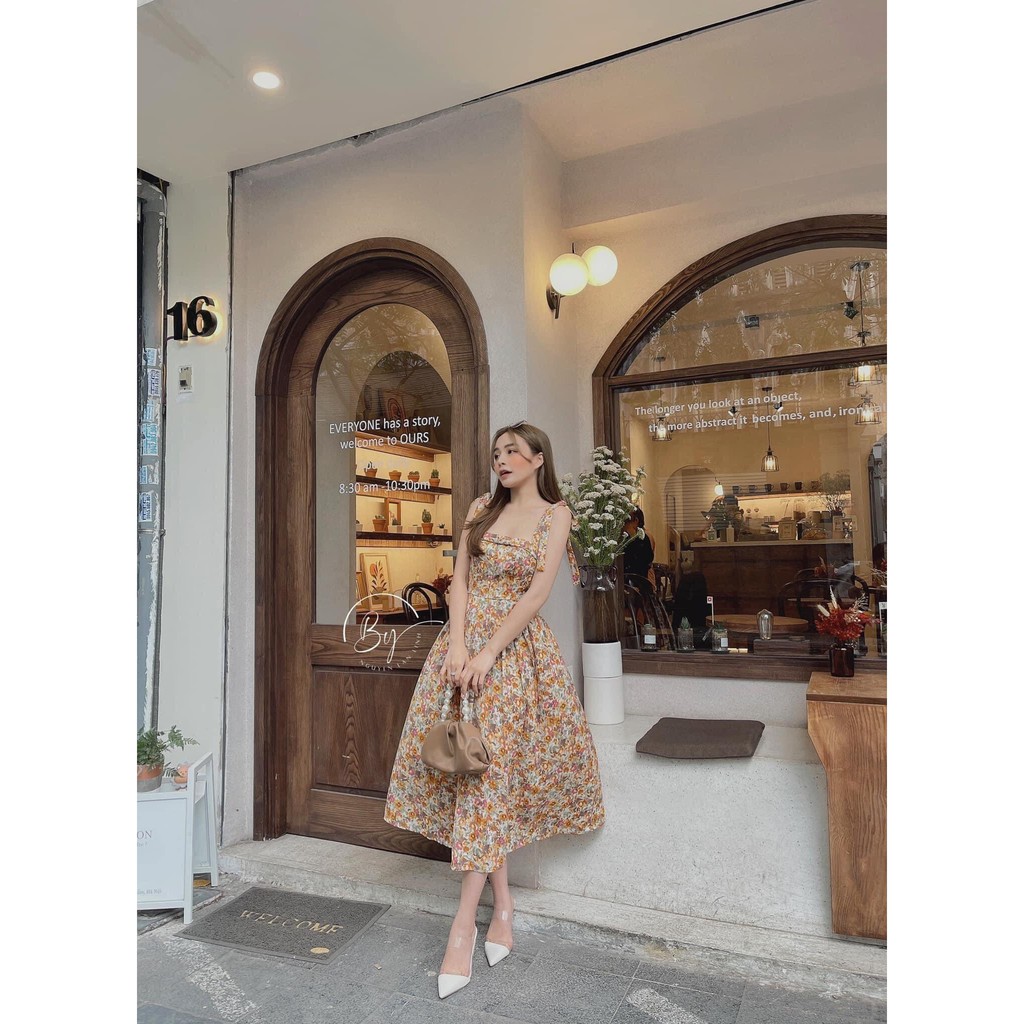 Đầm maxi 2 dây côt nơ Mint Dress