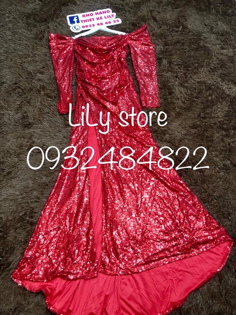 ẢNH VÀ VIDEO THẬT 1000% , đầm body kim sa rớt vai