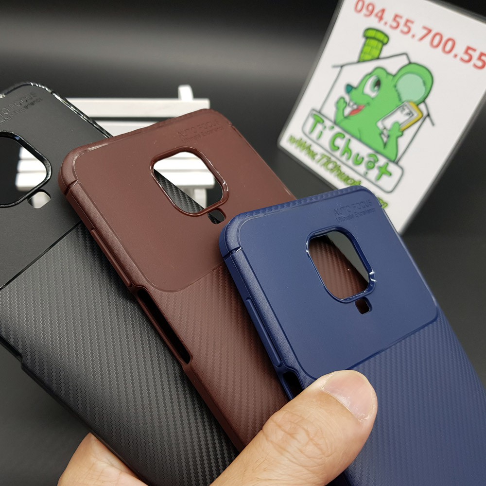 [Hiệu AutoFocus][Ảnh Thật] Ốp Lưng Xiaomi Redmi Note 9s, Note 9 Pro Vân 3D Carbon Chống Sốc