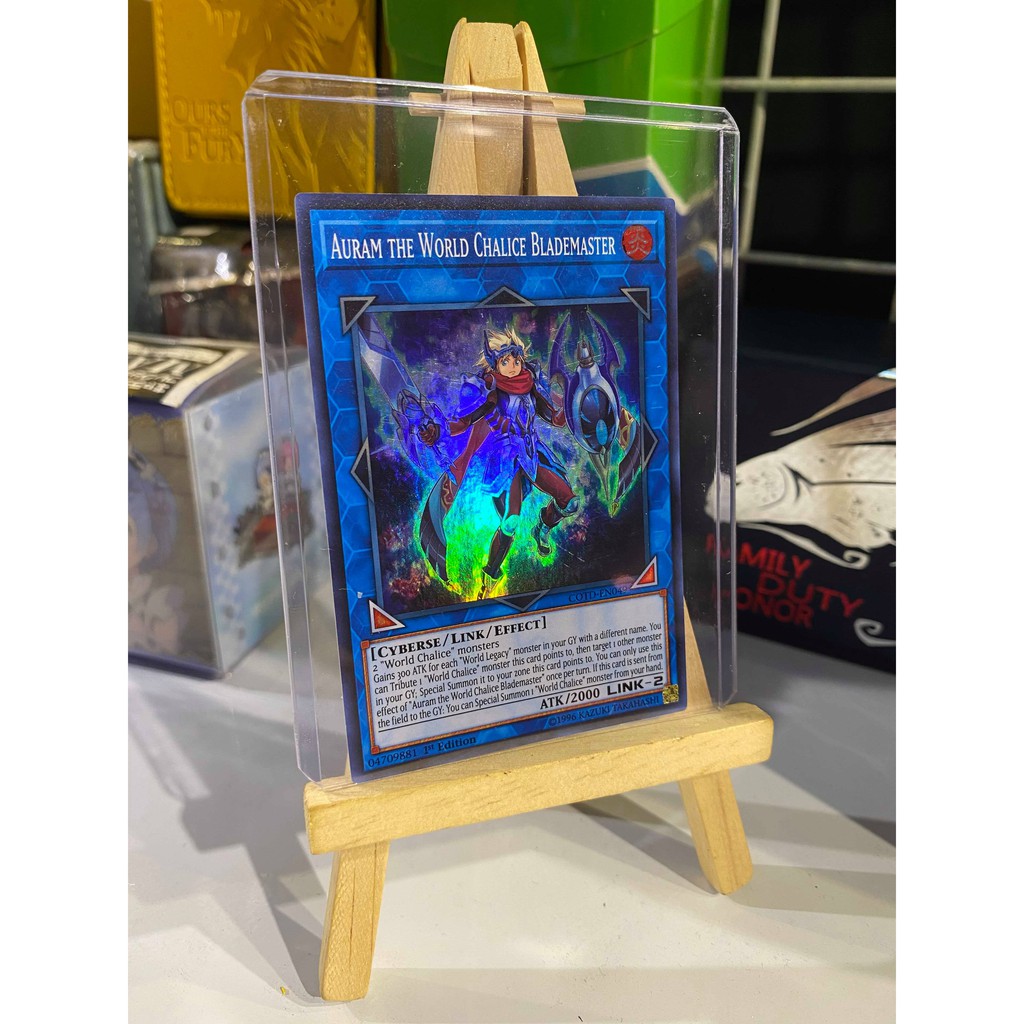 Lá bài thẻ bài Yugioh Auram The World Chalice Blademaster – Super Rare - Tặng bọc bài nhựa bảo quản