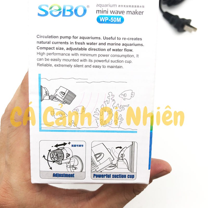 Quạt thổi luồng SOBO WP-50M tạo dòng nước 1 đầu 3W cho hồ cá