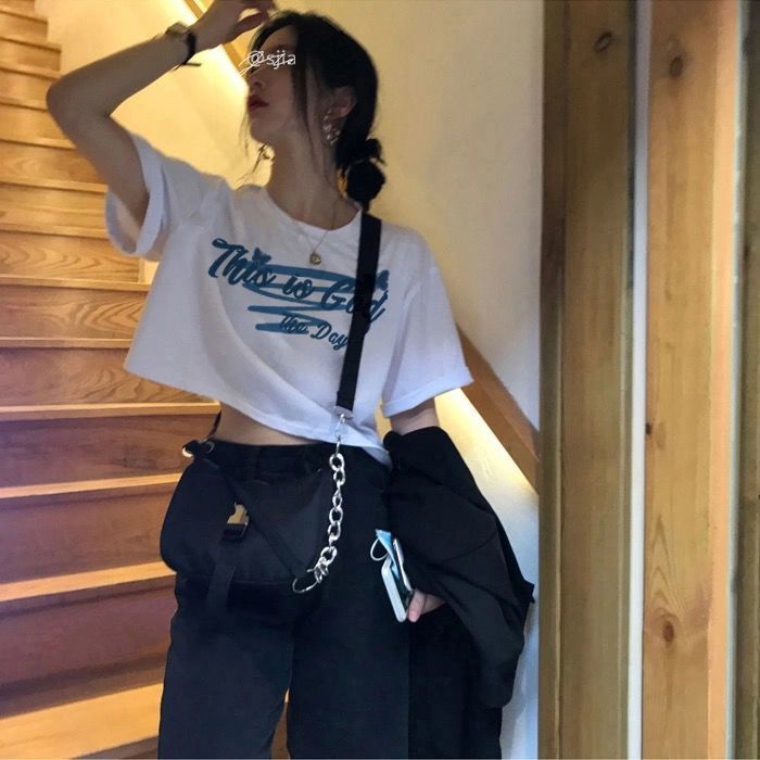 Áo Thun Ngắn Tay Dáng Rộng Thiết Kế Độc Đáo Cho Nữ JL-TX-43