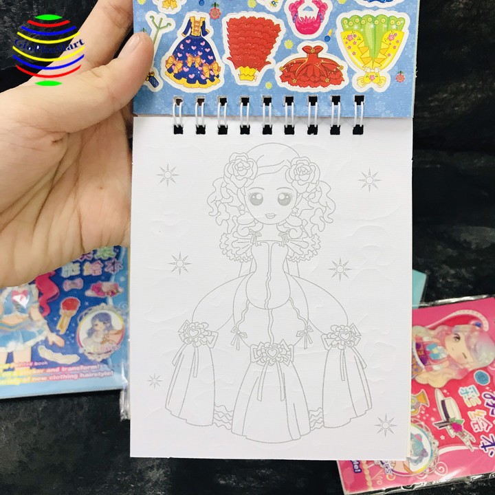 Sổ Hình Dán Stickers Cho Bé Gái - Combo 5 Cuốn Sổ Dán