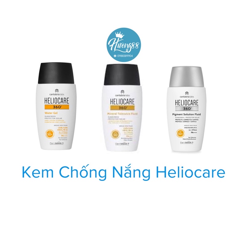 Kem chống nắng Heliocare Water gel/Tolerance Fluid/Pigment Solution Fluid 50ml | BigBuy360 - bigbuy360.vn